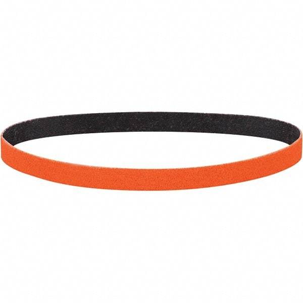 Dynabrade - 1/4" Wide x 18" OAL, 80 Grit, Ceramic Abrasive Belt - Ceramic, Coated, Y Weighted Cloth Backing, Wet/Dry - A1 Tooling