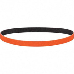 Dynabrade - 1/4" Wide x 18" OAL, 80 Grit, Ceramic Abrasive Belt - Ceramic, Coated, Y Weighted Cloth Backing, Wet/Dry - A1 Tooling