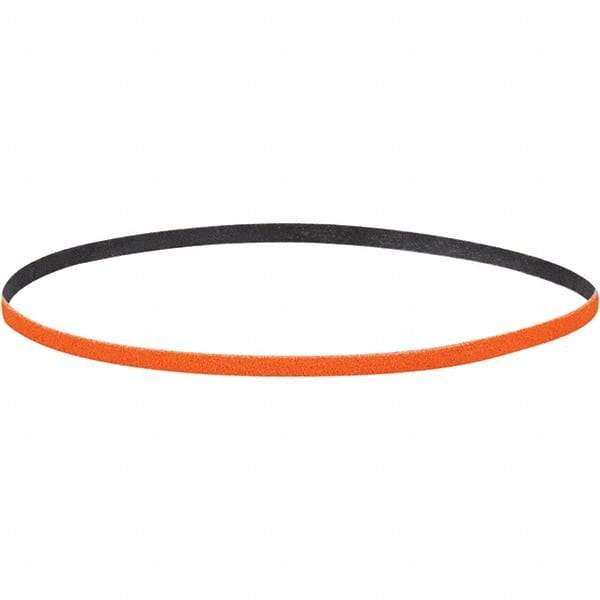 Dynabrade - 1/8" Wide x 24" OAL, 80 Grit, Ceramic Abrasive Belt - Ceramic, Coated, Y Weighted Cloth Backing, Wet/Dry - A1 Tooling