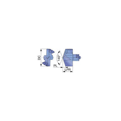 Replaceable Drill Tip:  DMP142 AH9130,  140 &deg N/A TiAlN Finish,  No