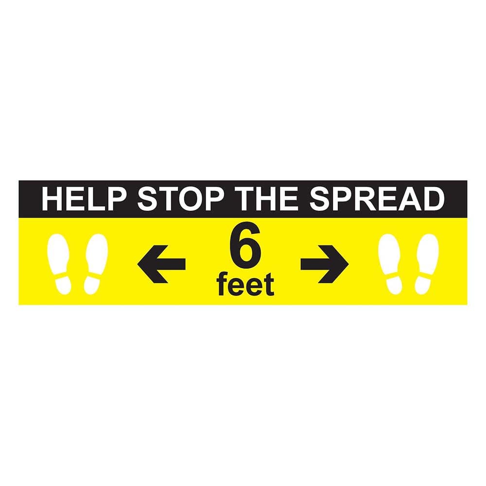 Ability One - Safety Signs; Message Type: Warning & Safety Reminder Signs ; Message or Graphic: Help Stop the Spread ; Sign Header: Help Stop the Spread ; Legend: Help Stop the Spread ; Language: English ; Material: PVC - Exact Industrial Supply