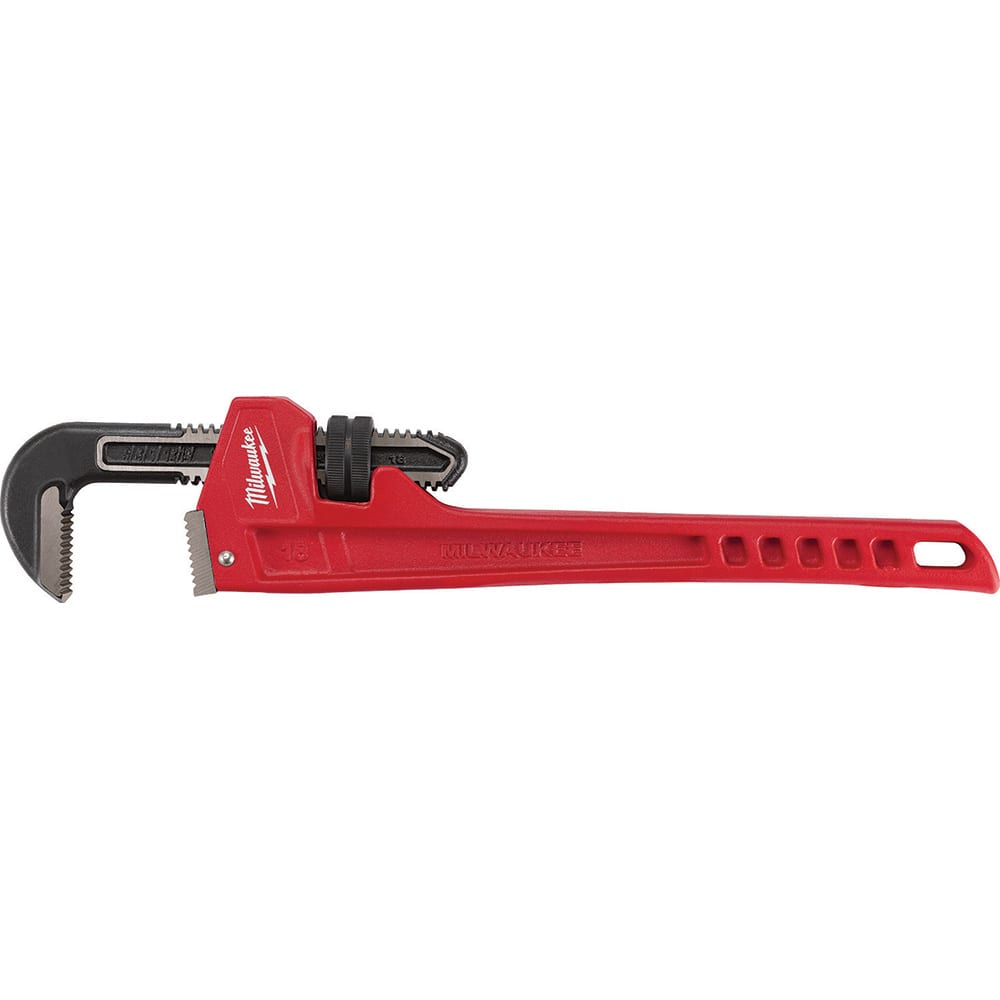 Milwaukee Tool - Pipe Wrenches; Type: Pipe Wrench ; Maximum Pipe Capacity (Inch): 2-1/2 ; Overall Length (Inch): 18 ; Material: Steel ; Additional Information: Ergonomic Handle Form - Exact Industrial Supply