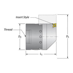 Allied Machine and Engineering - Boring Head Parts & Tools Type: Hardware Kit Includes: Boring Head Body; Dial Screw; Insert Holder; Torx Wrench; Wedge - A1 Tooling