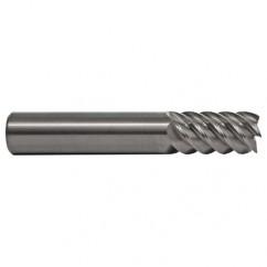 1/8 TuffCut SS 6 Fl High Helix TiN Coated Non-Center Cutting End Mill - A1 Tooling