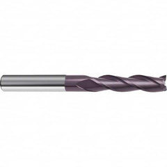 Guhring - 5/16", 1-1/8" LOC, 5/16" Shank Diam, 3" OAL, 3 Flute Solid Carbide Square End Mill - A1 Tooling