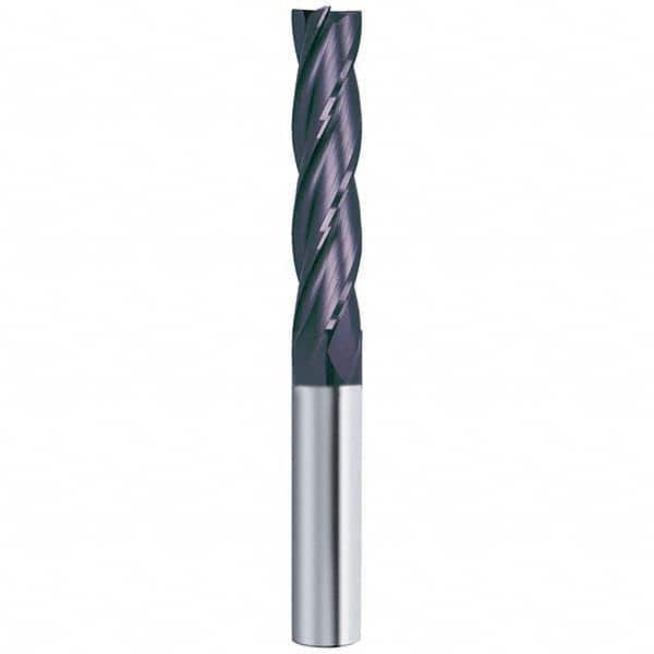 Guhring - 1/4", 1-1/8" LOC, 1/4" Shank Diam, 3" OAL, 4 Flute Solid Carbide Square End Mill - A1 Tooling