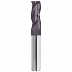 Guhring - 5/8", 1-1/4" LOC, 5/8" Shank Diam, 3-1/2" OAL, 3 Flute Solid Carbide Square End Mill - A1 Tooling