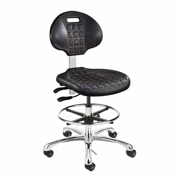 Task Chair: Polyurethane, Black Swivel