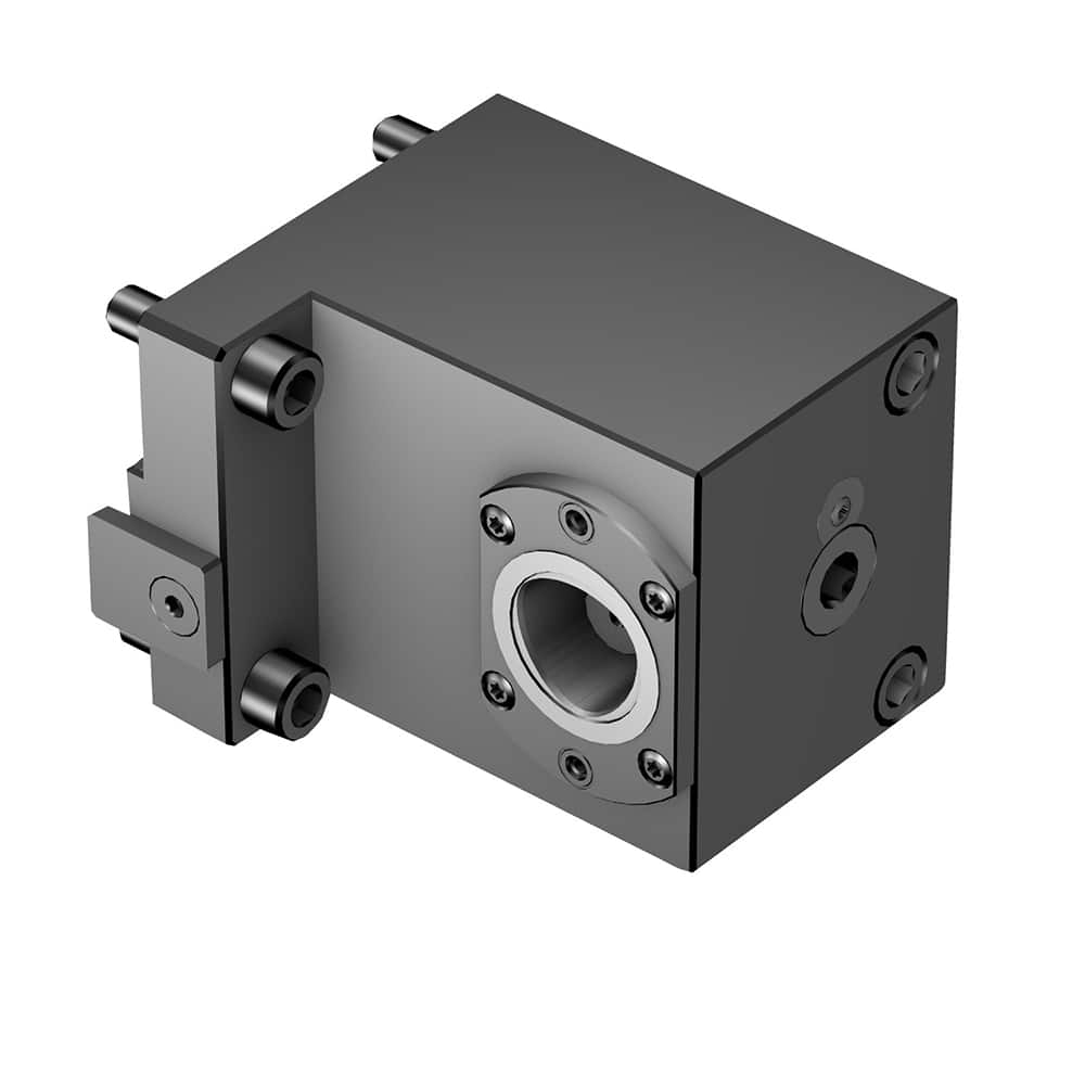 Modular Lathe Adapter/Mount: Left Hand Cut, C4 Modular Connection Through Coolant, Series Cx-TR/LI-TS