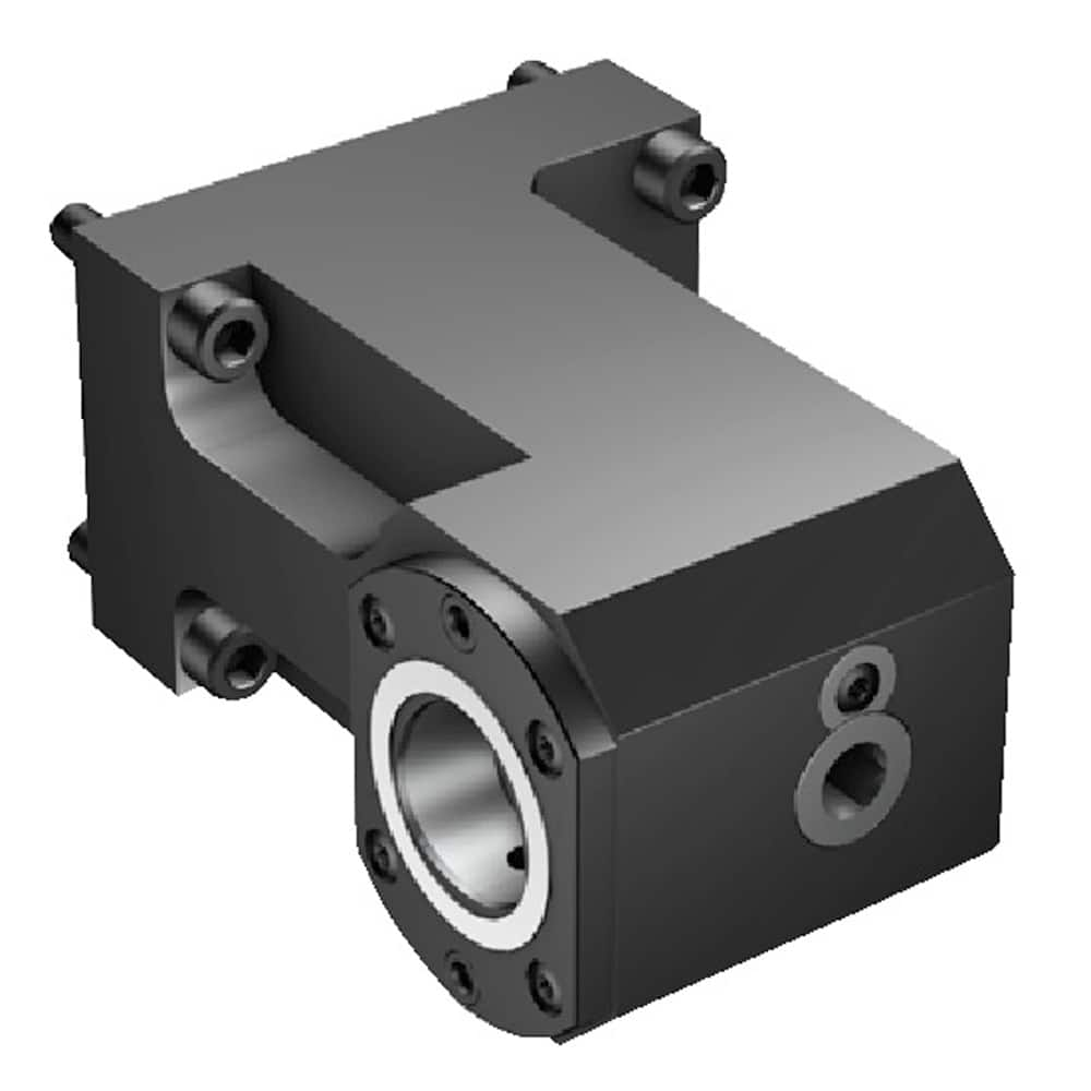 Modular Lathe Adapter/Mount: Left Hand Cut, C6 Modular Connection Through Coolant, Series Cx-TR/LI-BT