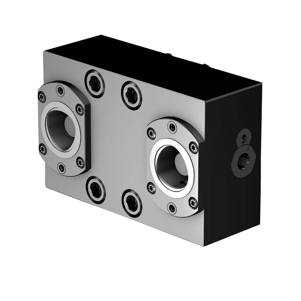 Modular Lathe Adapter/Mount: Left Hand Cut, C4 Modular Connection Through Coolant, Series Cx-TR/LE-MS-x-DT