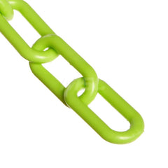 Barrier Rope & Chain; Type: Safety Barrier Chain; Material: Plastic; Color: Safety Green; Rope/Chain Material: Plastic; Hook Fitting Material: None; Snap End Material: None; Color: Safety Green; Length (Feet): 25.00; 25.000; Overall Length: 25.00