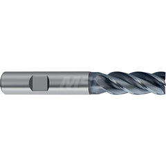 Square End Mill: 36mm LOC, 16mm Shank Dia, 92mm OAL, 4 Flutes, Solid Carbide Single End, AlCrN Finish, Helical Flute, Variable Helix, Centercutting, RH Cut, RH Flute, Series 6479