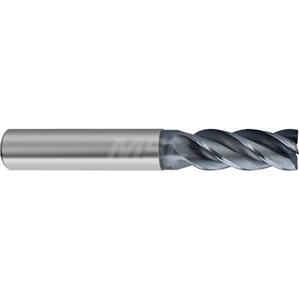 Square End Mill: 3mm LOC, 1mm Shank Dia, 50mm OAL, 4 Flutes, Solid Carbide Single End, AlCrN Finish, Helical Flute, Variable Helix, Centercutting, RH Cut, RH Flute, Series 6478