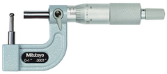 0 - 1'' Measuring Range - .0001 Graduation - Ratchet Thimble - Carbide Face - Tubing Micrometer - A1 Tooling