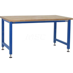 Stationary Work Bench: 48″ Wide, 36″ Deep, 42″ High, Light Blue 1,000 lb Capacity