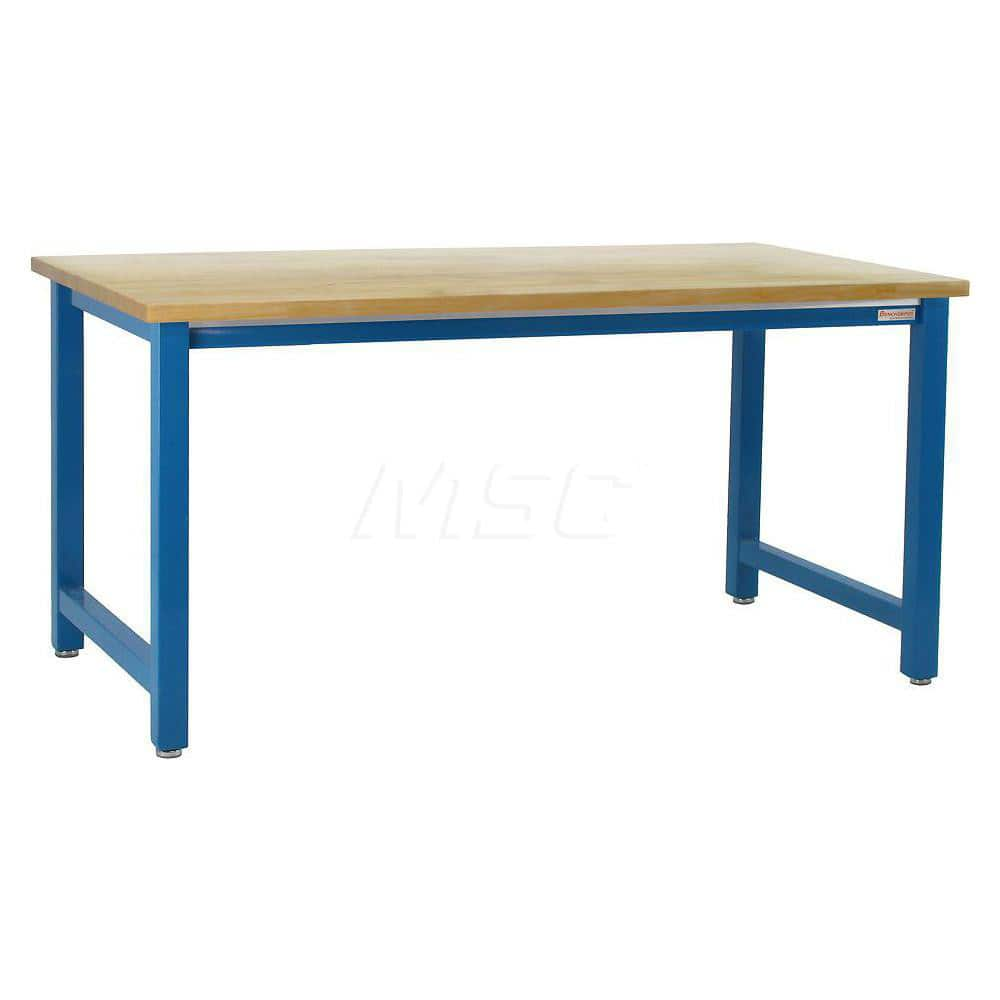 Stationary Work Bench: 36″ Wide, 30″ Deep, 34″ High, Light Blue 6,600 lb Capacity