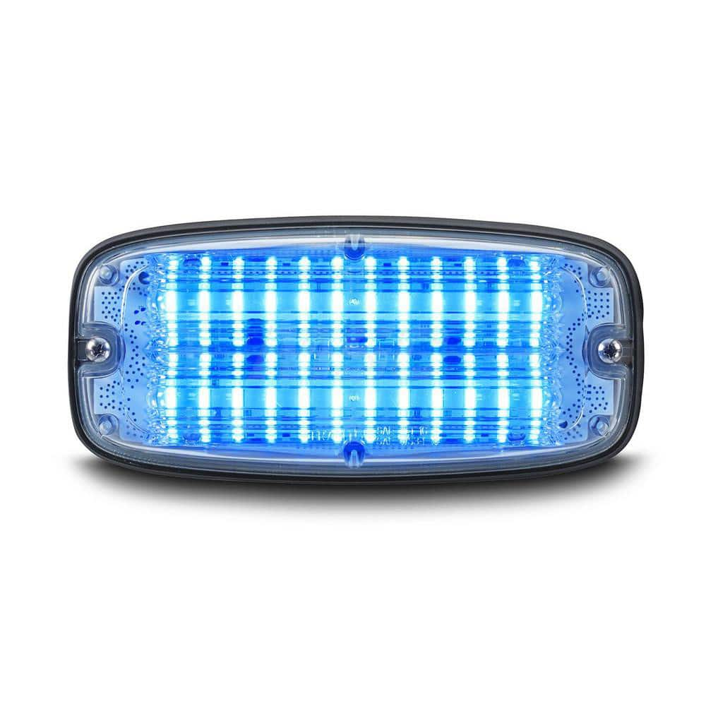 Emergency Light Assemblies; Type: Flashing Led Warning; Flash Rate: Variable; Flash Rate (FPM): 13; Mount: Surface; Color: Blue; Power Source: 12 Volt DC