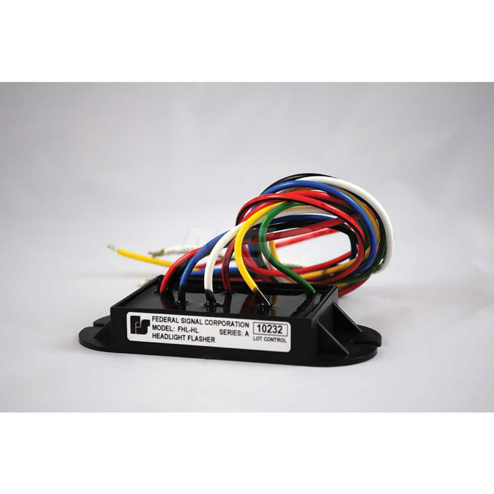 Emergency Light Assemblies; Type: Vehicle Flasher; Flash Rate: Variable; Mount: Surface; Color: Black; Power Source: 12 Volt DC