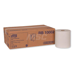 Paper Towels: Hard Roll, Roll, 1 Ply, Recycled Fiber, White 1,000' Roll Length, 1,000 Sheets