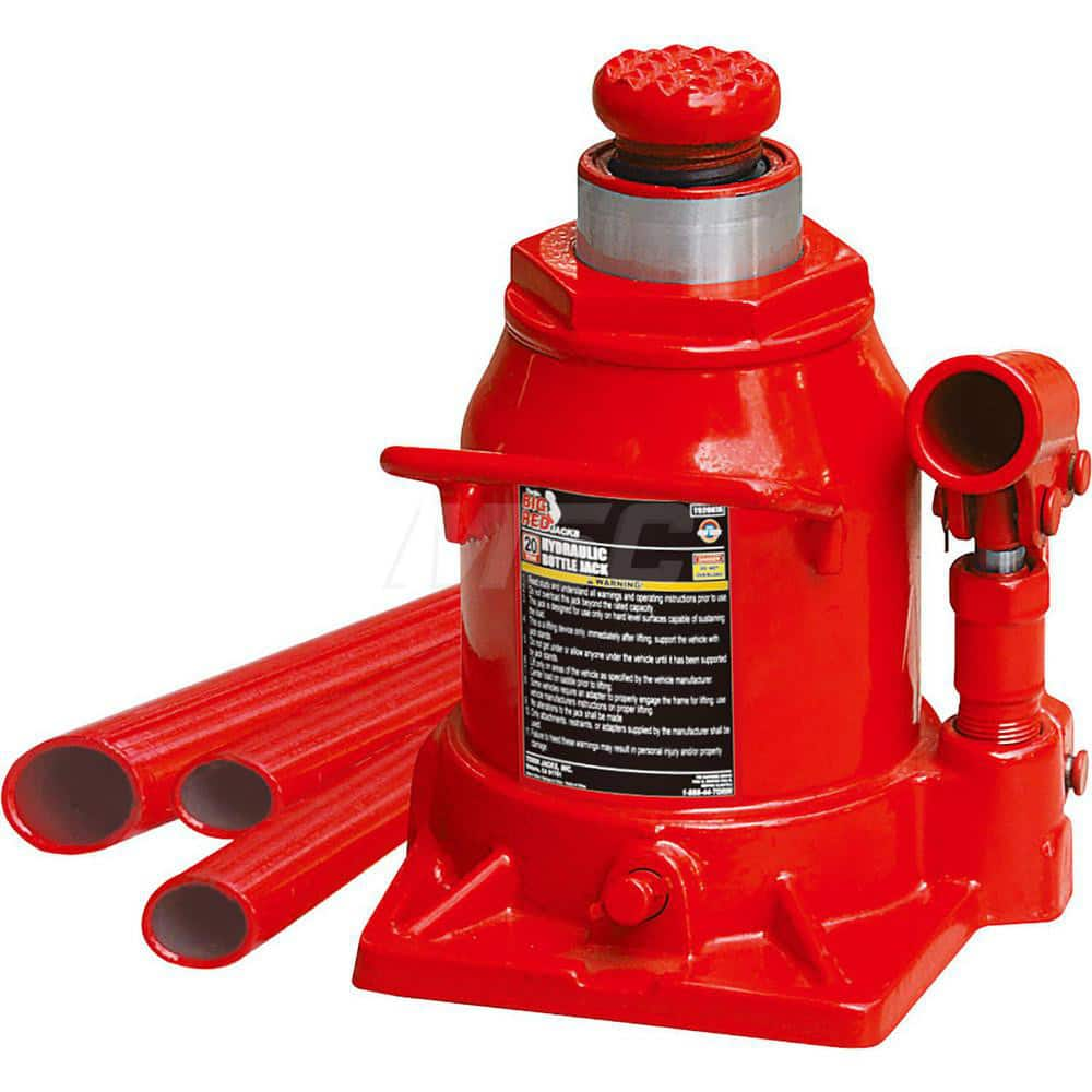 Manual Bottle, Screw, Ratchet & Hydraulic Jacks; Jack Type: Bottle Jack; Load Capacity (Tons): 20; Minimum Height (Inch): 6-5/8; Maximum Height (Inch): 10-15/16