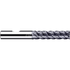 Corner Radius End Mill: 0.6299″ Dia, 2.0866″ LOC, 0.0079″ Radius, 5 Flutes, Solid Carbide 4.252″ OAL, 0.6299″ Shank Dia, 45 ° Helix, Polychrome Coated, Corner Radius End, Centercutting, Series E-Cut