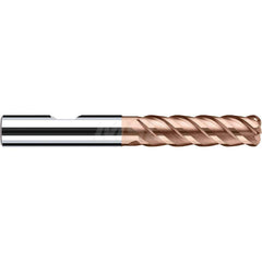 Corner Radius End Mill: 0.3937″ Dia, 1.4567″ LOC, 0.0394″ Radius, 4 Flutes, Solid Carbide 3.3071″ OAL, 0.3937″ Shank Dia, 45 ° Helix, Duro-Si Coated, Corner Radius End, Centercutting, Series HX-RNVS