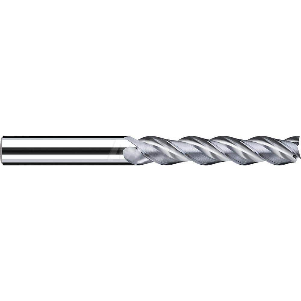 Corner Radius End Mill: 0.3937″ Dia, 2.0866″ LOC, 0.0984″ Radius, 3 Flutes, Solid Carbide 3.937″ OAL, 0.3937″ Shank Dia, 40 ° Helix, Bright/Uncoated, Corner Radius End, Centercutting, Series AX