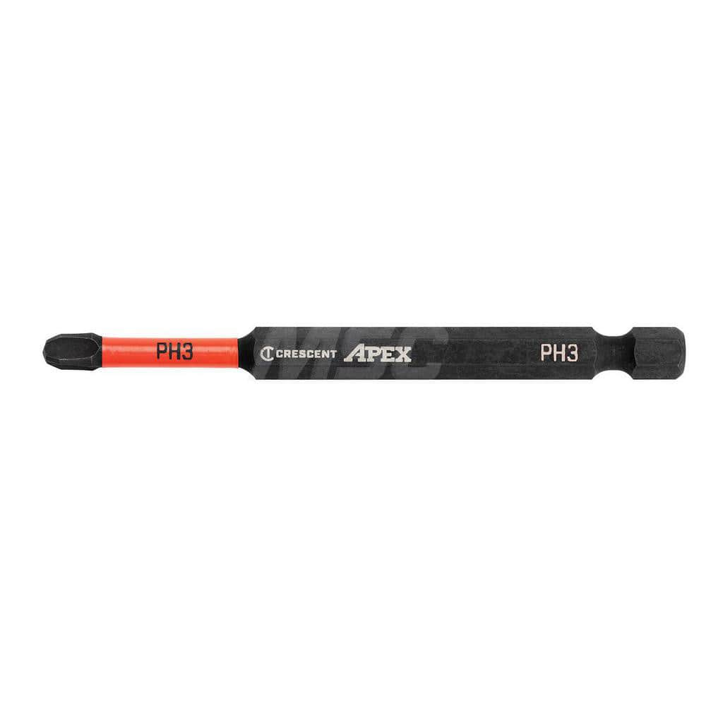 Power Screwdriver Bit: #3 Phillips, #3 Speciality Point Size