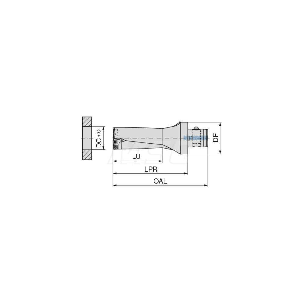 Indexable Insert Drills; Drill Style: KUBQ; Drill Diameter (Decimal Inch): 1.8110; Drill Diameter (mm): 46.00; Maximum Drill Depth (mm): 92.00; Shank Type: Modular Connection; Shank Diameter (mm): 34.00; Drill Diameter Range (Decimal Inch): 1.5000 to 2.00