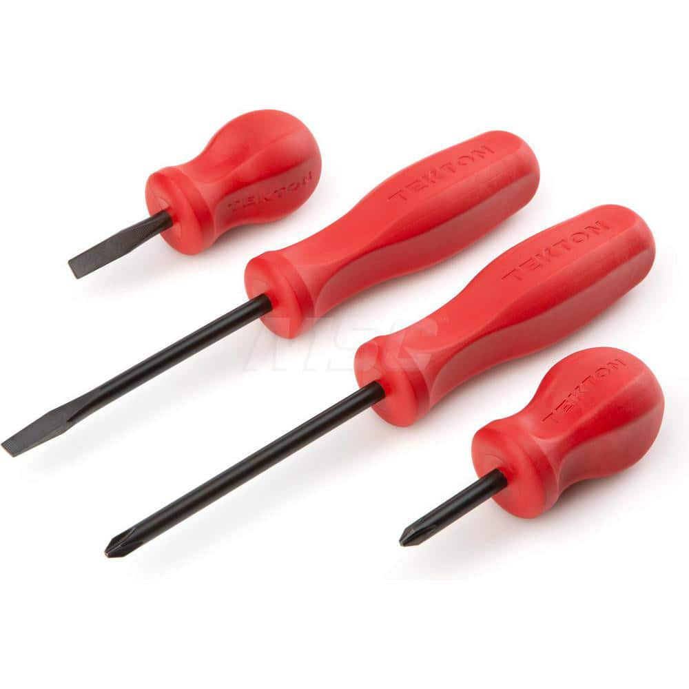 Screwdriver Set: 4 Pc, Phillips & Slotted