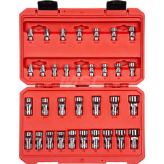 Socket Set: 1/4 to 3/8″ Drive 1/4 to 3/4″ Socket, 6 Point