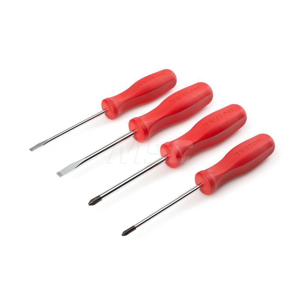 Screwdriver Set: 4 Pc, Phillips & Slotted