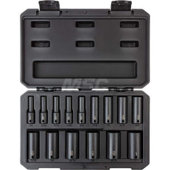 Socket Set: 3/8″ Drive 1/4 to 1″ Socket, 6 Point