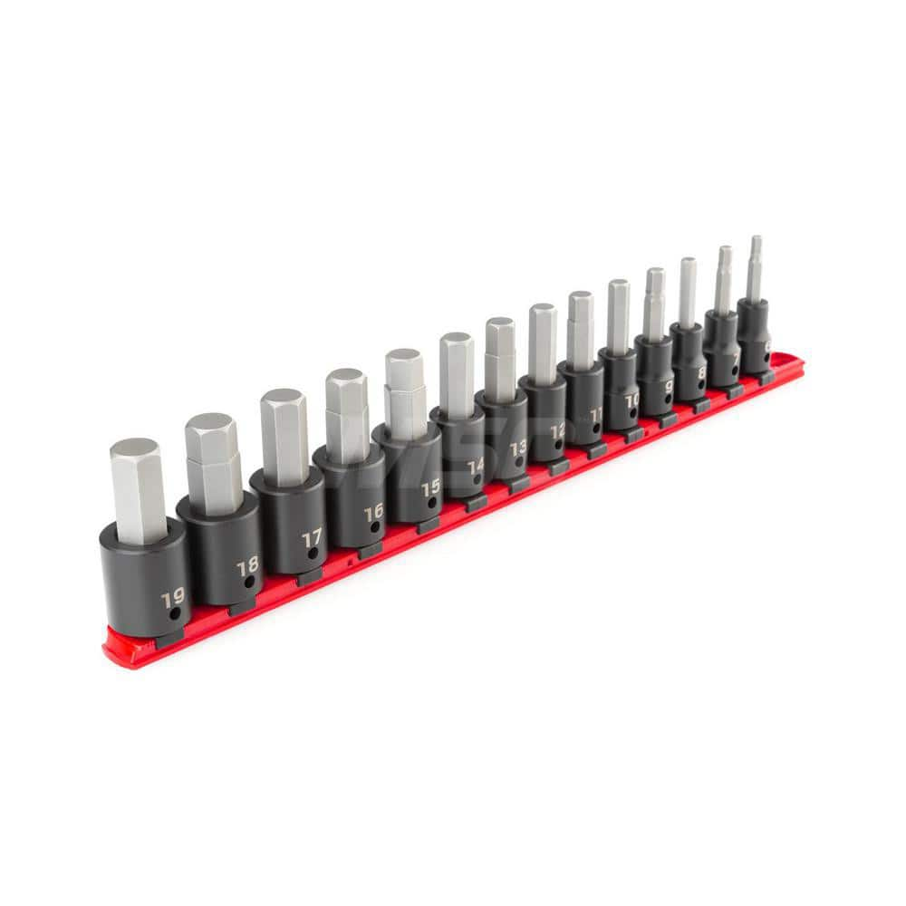 Socket Set: 1/2″ Drive 6 to 19 mm Socket, 6 Point