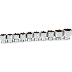 Socket Set: 3/4″ Drive 32 to 50 mm Socket, 6 Point