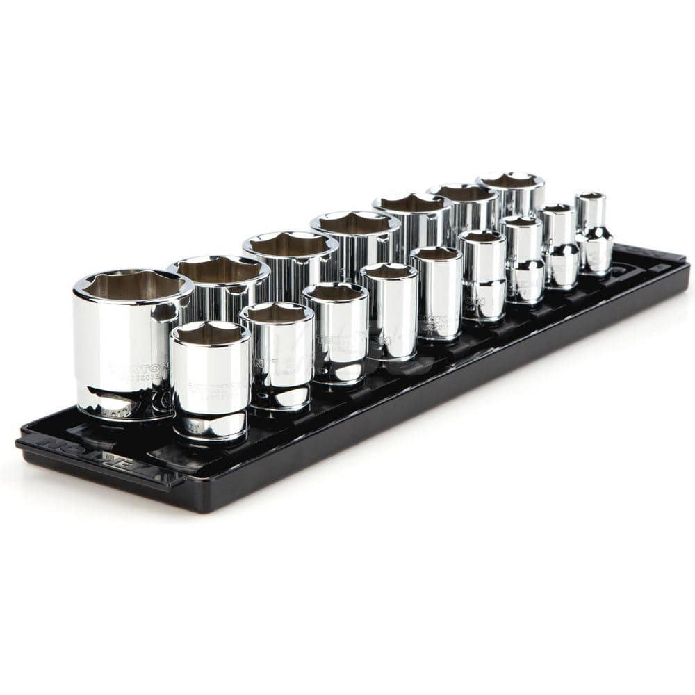 Socket Set: 1/2″ Drive 3/8 to 1-5/16″ Socket, 6 Point