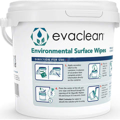 Wipe Dispensers; For Use With: Evaclean 110 Wipes EV110WR; Dispenser Style: Manual; Mount Type: Surface; Dispenser Capacity: 110; Dispenser Color: White; Height (Inch): 7.5 in; Material: (80% PET / 20% VISCOSE); Plastic; Height (Decimal Inch): 7.5 in; Con