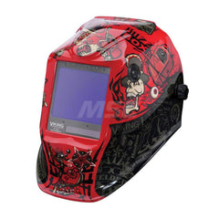 Welding Helmet: Red, Nylon, Shade 5 to 13, Ratchet Adjustment