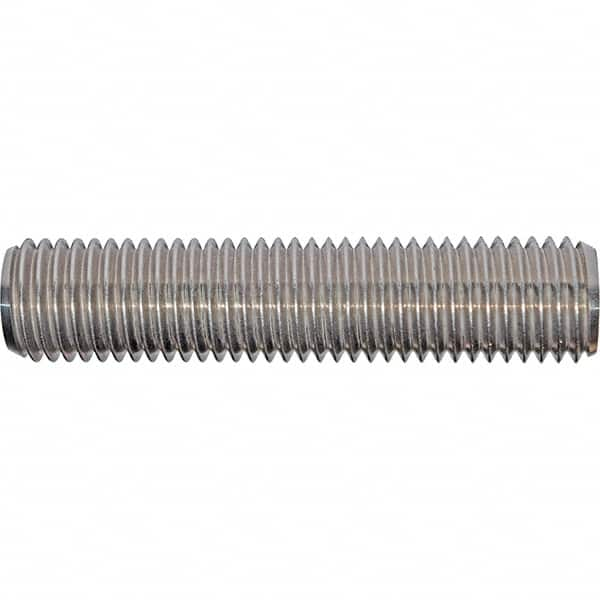 Value Collection - 1/2-13 4-1/2" OAL Fully Threaded Stud - Steel, Plain Finish, 4-1/2" Equal Thread Length, 4-1/2" Short Thread Length - A1 Tooling