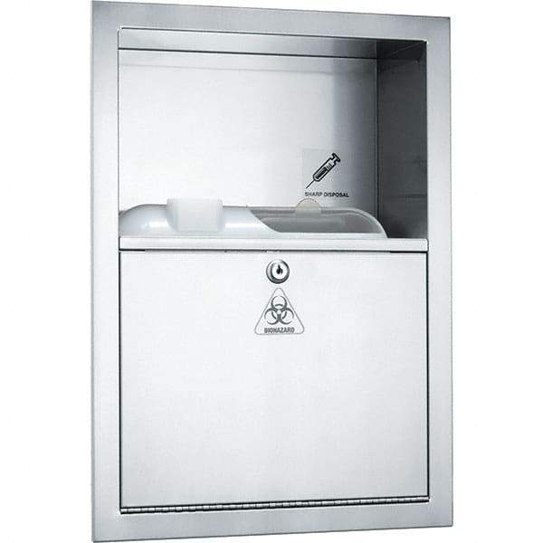 ASI-American Specialties, Inc. - Sharps Container Cabinets : Recessed Color: Silver - A1 Tooling