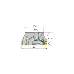 Indexable Square-Shoulder Face Mill:  A241.63.R.06-15,  22.0000″ Arbor Hole Dia, Uses  6,  LD.. 1504.. Inserts,  Through Coolant,  Series  A241-15