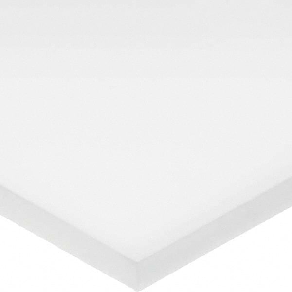 Plastic Bar: Ultra-High-Molecular-Weight Polyethylene, 3/8″ Thick, White