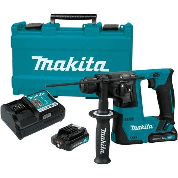 Makita - 12 Volt 9/16" Keyless Chuck Cordless Hammer Drill - 0 to 4,900 BPM, 0 to 850 RPM, Reversible - A1 Tooling