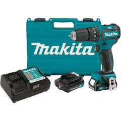 Makita - 12 Volt 3/8" Keyless Chuck Cordless Hammer Drill - 0 to 22,500 BPM, 0 to 1,500 RPM, Reversible - A1 Tooling