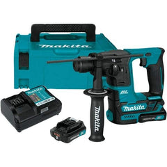 Makita - 12 Volt 5/8" Keyless Chuck Cordless Rotary Hammer - 0 to 4,800 BPM, 0 to 680 RPM, Reversible - A1 Tooling