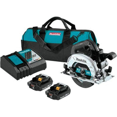 Makita - 18 Volt, 6-1/2" Blade, Cordless Circular Saw - 5,000 RPM, 2 Lithium-Ion Batteries Included - A1 Tooling