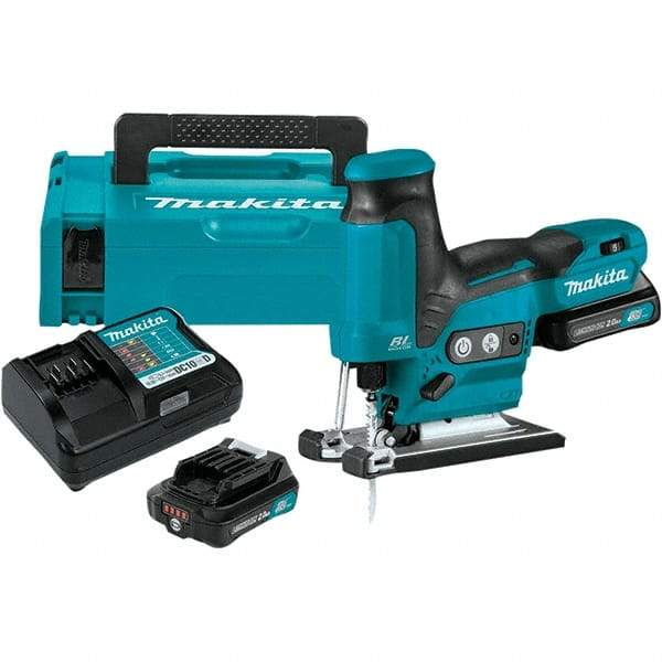 Makita - 12 Volt, 3,000 SPM, 7/8" Stroke Length, Lithium-Ion Cordless Jigsaw - 90° Cutting Angle, Series 12V MAX Battery Included - A1 Tooling