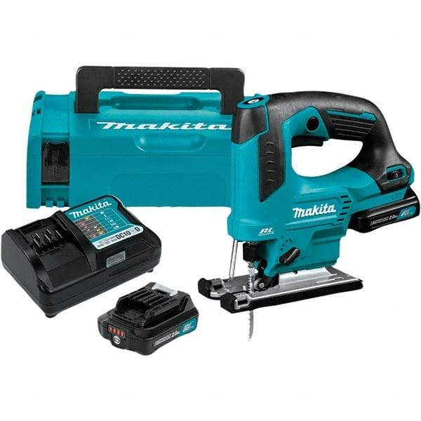 Makita - 12 Volt, 3,000 SPM, 7/8" Stroke Length, Lithium-Ion Cordless Jigsaw - 90° Cutting Angle, Series 12V MAX Battery Included - A1 Tooling