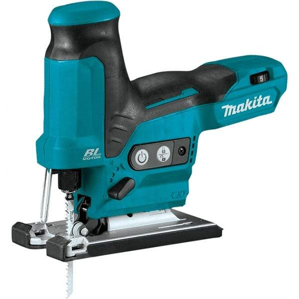 Makita - 12 Volt, 3,000 SPM, 7/8" Stroke Length, Lithium-Ion Cordless Jigsaw - 90° Cutting Angle, Series 12V MAX - A1 Tooling